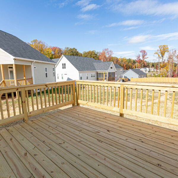 Winslow Custom Homes Wooden Back Deck