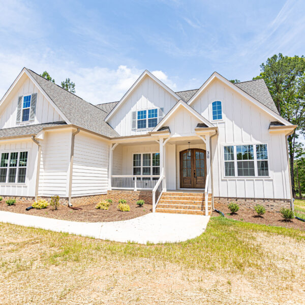 Winslow Custom Homes Exterior White Double Doors