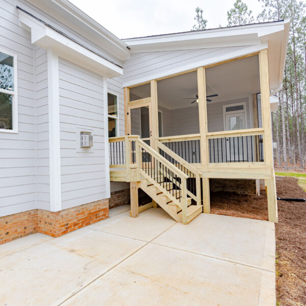 Winslow Custom Homes Back Porch with Slab