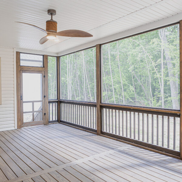 Winslow Custom Homes Screened Porch with Fan