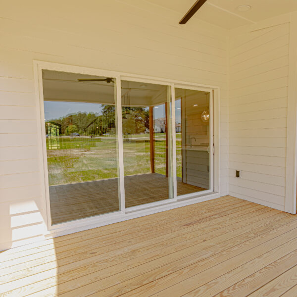 Winslow Custom Homes Sliding Glass Doors to back Deck