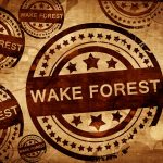 wake forest, vintage stamp on paper background