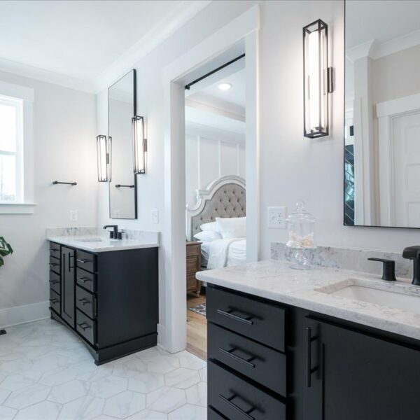 Custom Home Builder Master Bathroom Unique Lights