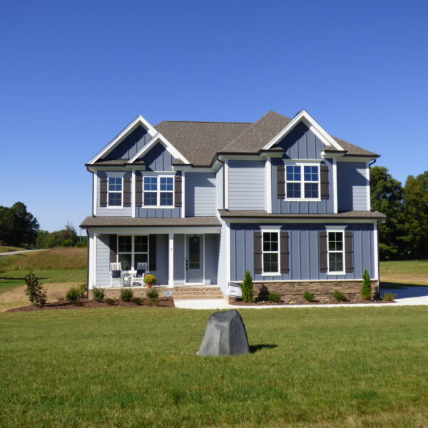 Winslow Custom Homes Exterior Blue Front