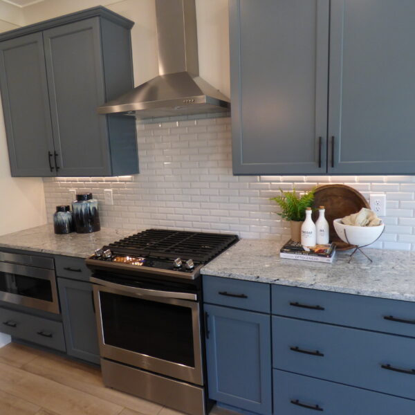 Winslow Custom Homes Kitchen with blue cabinets