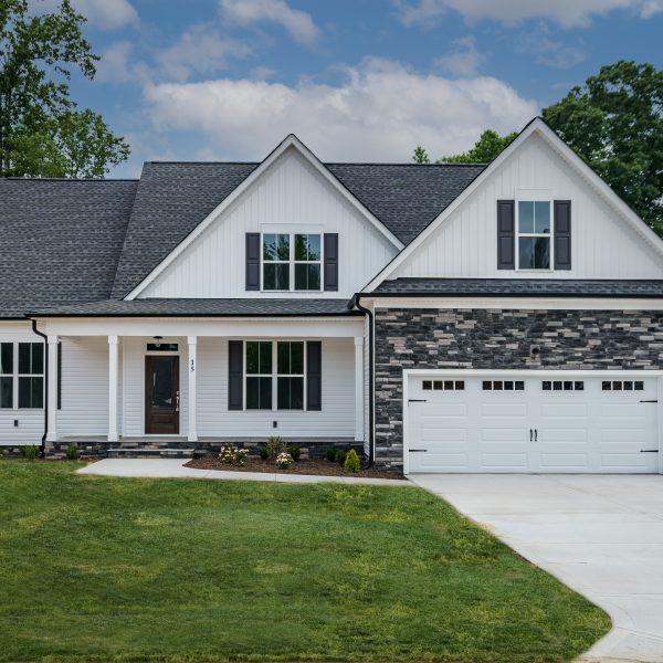 Winslow Custom Homes Exterior Stone Garage