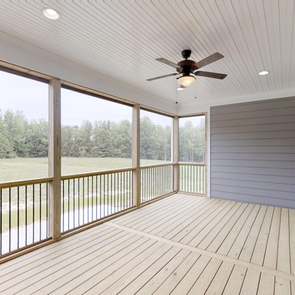 Winslow Custom Homes Screened Porch with fan