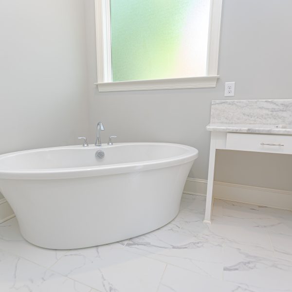 Custom Home Builder Bathroom White Tub