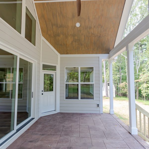 Winslow Custom Homes Back Porch with Large Windows