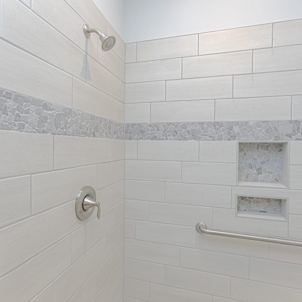 Custom Home Builder Bathroom White Tile