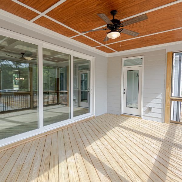 Winslow Custom Homes Screened Porch with sliding glass doors