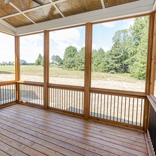 Winslow Custom Homes Screen Porch with wooden ceiling