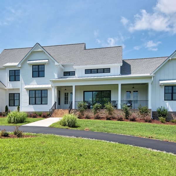 Winslow Custom Homes Exterior White with Black Windows