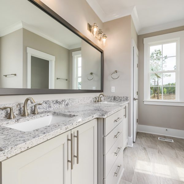 Custom Home Builder Bathroom Large Mirror