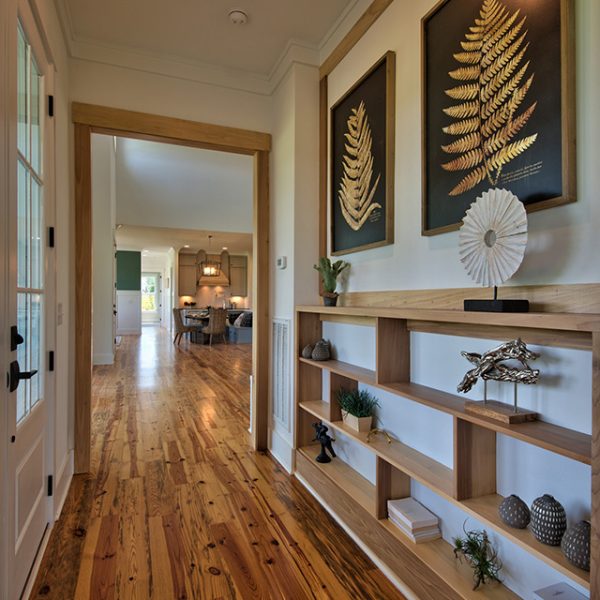 Winslow Custom Homes Hallway with bookshelves