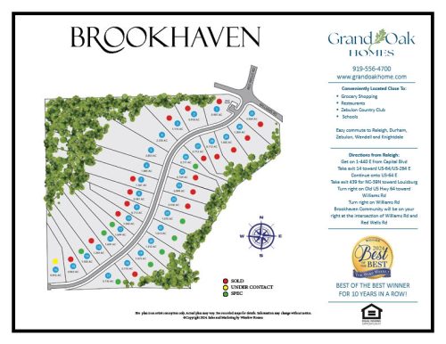 Brookhaven - SOLD Site Map